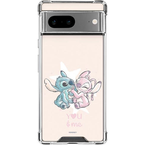 Disney Lilo and Stitch Stitch and Angel Google Pixel 8 Clear Case